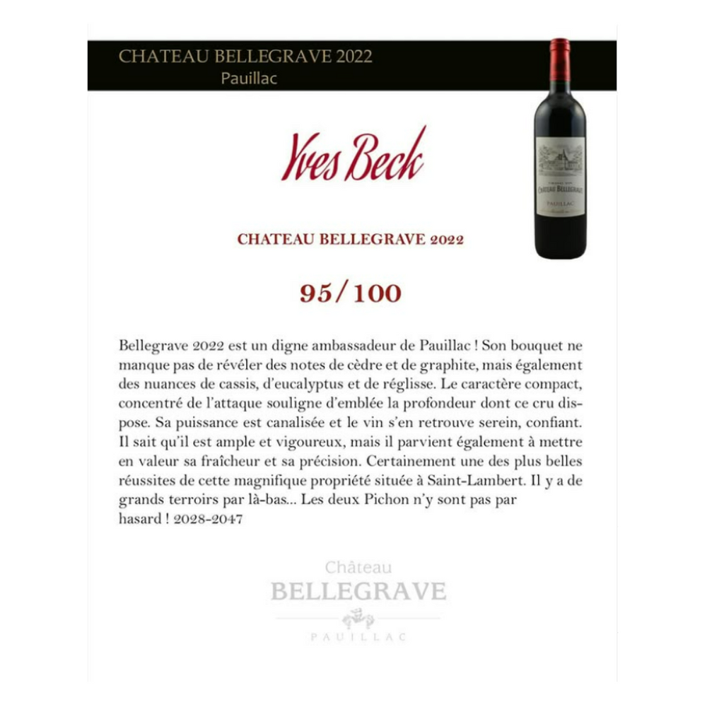 CHÂTEAU BELLEGRAVE 2022 Magnum -150 cl