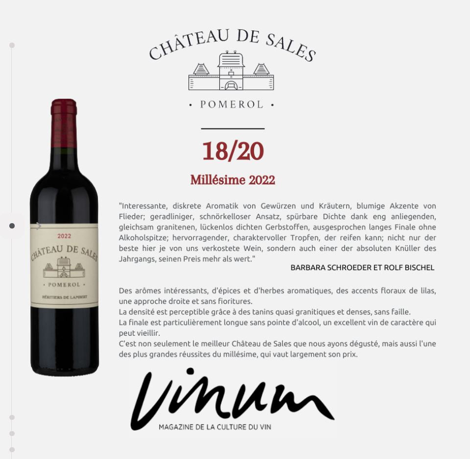 CHÂTEAU DE SALES 2022