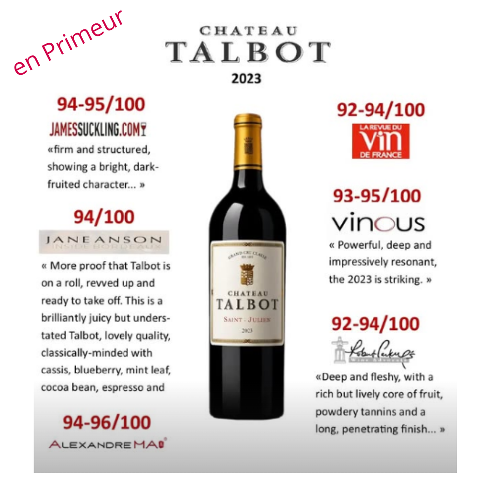 CHÂTEAU TALBOT  4ième CRU CLASSÉ 2023