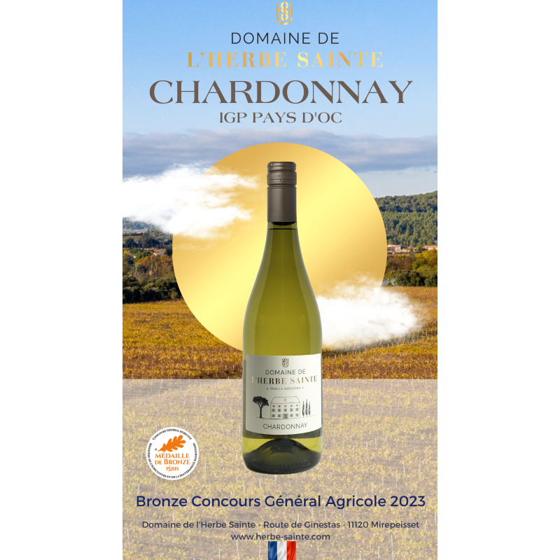 DOMAINE DE L'HERBE SAINTE Chardonnay, igp Pays d'Oc